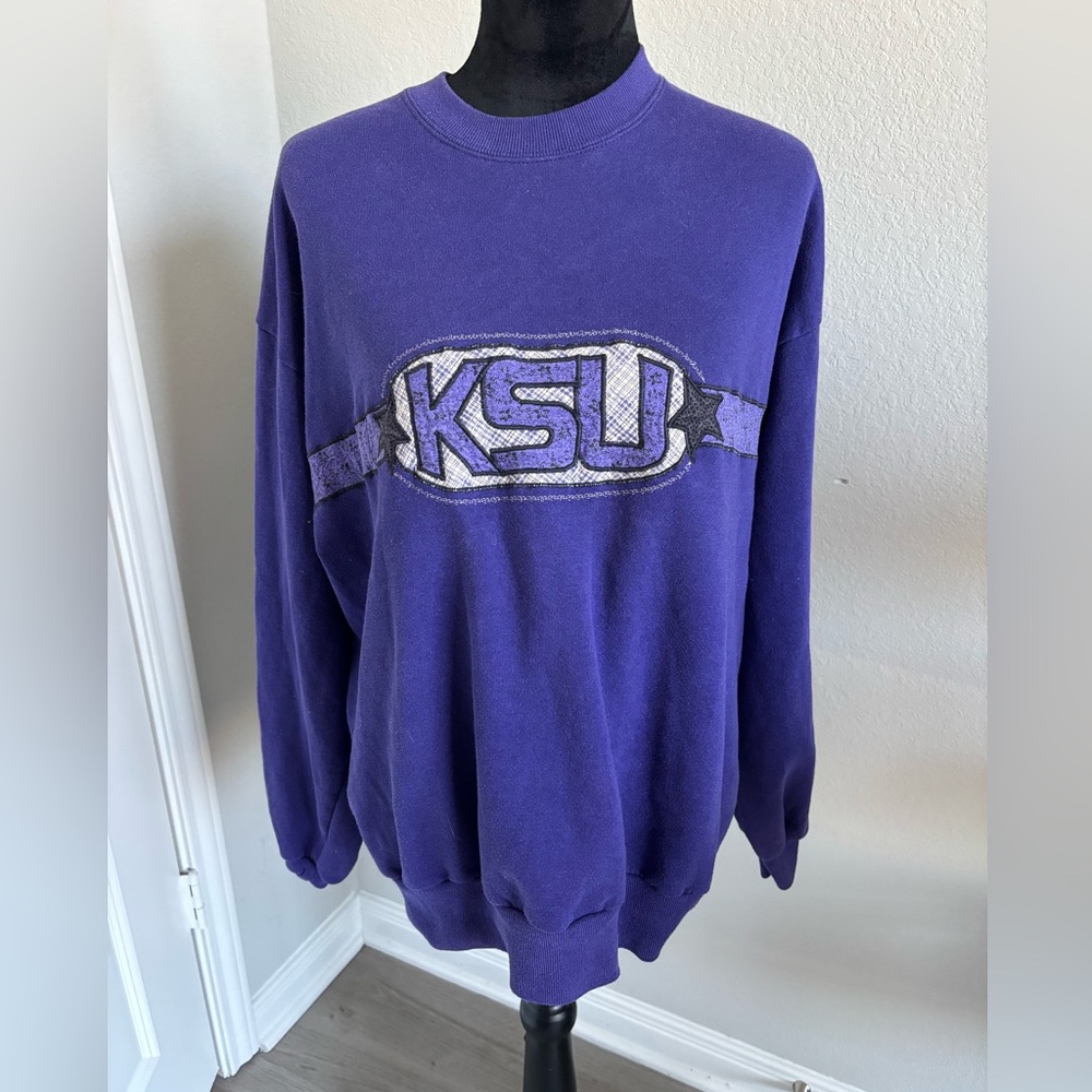 Vintage Kansas State University‎ (KSU) Wildcats purple crewneck sweatshirt